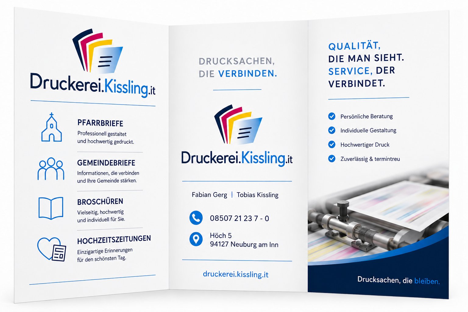 Druckerei.Kissling.it – Pfarrbriefe, Gemeindebriefe, Broschüren, Hochzeitszeitungen